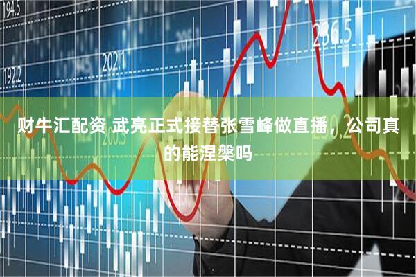 财牛汇配资 武亮正式接替张雪峰做直播，公司真的能涅槃吗